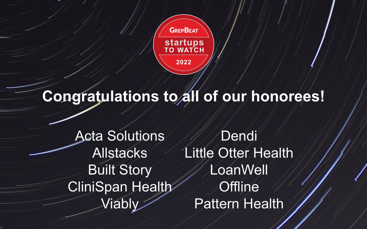 We announced our ten 2022 honorees for our annual "Startups to Watch" list at our invitation-only awards last night🏆🍾Read this recap: bit.ly/3EafsnV #StartupsToWatch2022
