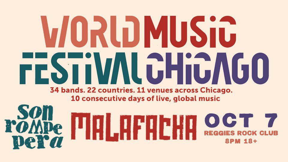 MalafachaSka's tweet photo. #IRL OCT. 7
Live concert in Chicago with @MalafachaSka and @sonrompepera for the Chicago World Music Festival.
#culturalevents #cultura #mexico #chicago #latinartist #ska #malafacha
@0xSocialClubNFT @Groovy_Labs @Y00tsYC #web3music #reggae #0XSCMixtape1 https://t.co/a922iqv2QO