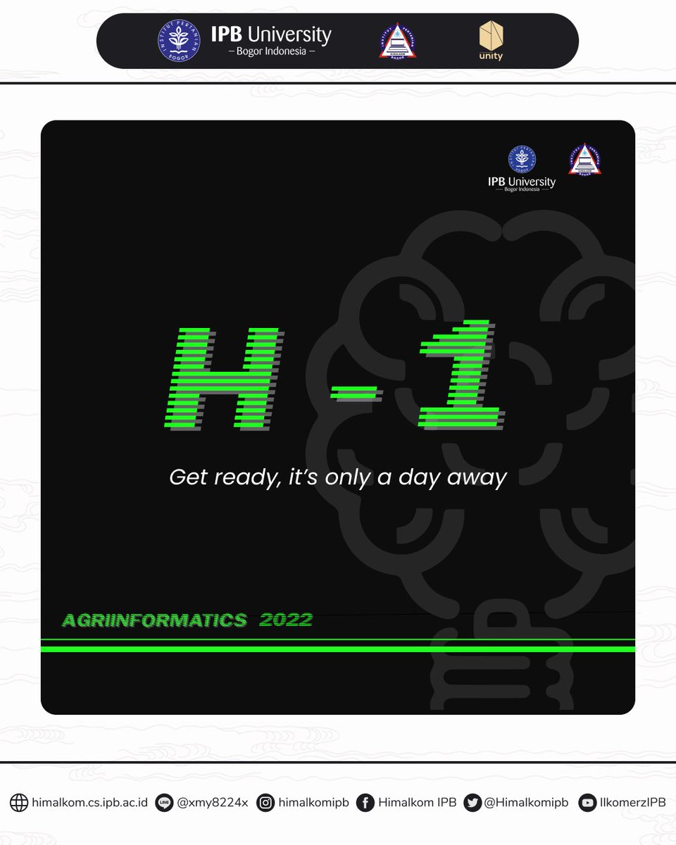 Jangan lupa, kawan-kawan! Besok ada Agriinformatics di RK Pinus 1 jam09.30.

Get To Know Community, Scale Up Your Ability!