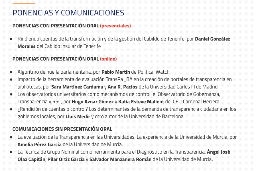 🟡 El grupo 11 del #CIT2022 la evaluación y la rendición de cuentas

👉 Coordina María Giménez Casalduero

🗣️ Ponentes: Odón Elorza (<a href="/odonelorza2011/">Odón Elorza 🚲 Activista por la Democracia</a>) , Mª Aranzazu García Garvi, Leyre Burguera Ameave y Daniel Cerdán Elcid (<a href="/DanielCerdan/">Daniel Cerdan Elcid</a>)

📍Aula 125. 🟡 Sala amarilla (online)