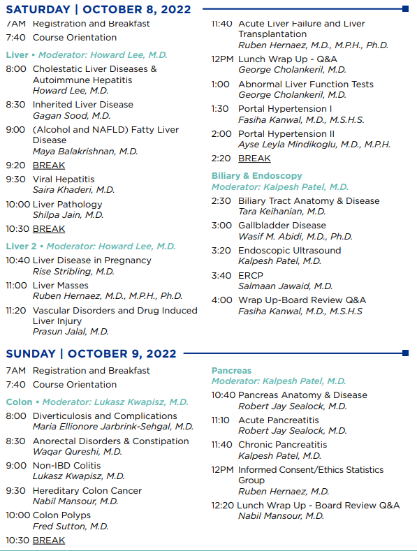 Howard T. Lee MD FAST (@howardtleemd) on Twitter photo LAST CHANCE to register for🔥<a href="/bcm_gihep/">BCM Gastroenterology</a> board review!
cdn.bcm.edu/sites/default/…
Honored to be the moderator of liver sessions w/ all⭐️speakers including <a href="/KanwalFasiha/">Fasiha Kanwal</a> <a href="/ruben_hernaez/">Ruben Hernaez</a> <a href="/DrSairaKhaderi/">Saira Khaderi</a> <a href="/GCholankeril/">George Cholankeril</a> & ⭐️course directors <a href="/NMansourMD/">Nabil Mansour, MD</a> #KalPatel
#GITwitter #LiverTwitter LAST CHANCE to register for🔥<a href="/bcm_gihep/">BCM Gastroenterology</a> board review!
cdn.bcm.edu/sites/default/…
Honored to be the moderator of liver sessions w/ all⭐️speakers including <a href="/KanwalFasiha/">Fasiha Kanwal</a> <a href="/ruben_hernaez/">Ruben Hernaez</a> <a href="/DrSairaKhaderi/">Saira Khaderi</a> <a href="/GCholankeril/">George Cholankeril</a> & ⭐️course directors <a href="/NMansourMD/">Nabil Mansour, MD</a> #KalPatel
#GITwitter #LiverTwitter