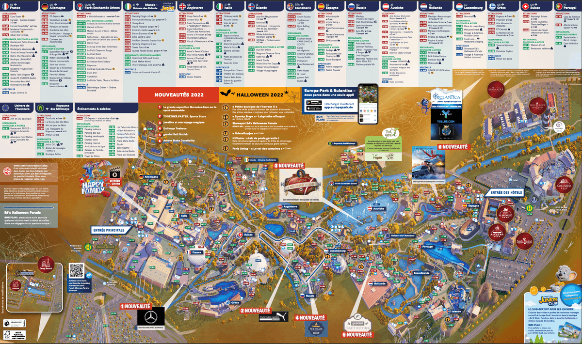 J-1 avant le lancement de la saison d'#Halloween à #EuropaPark ! 🎃 Pour connaître tous les temps forts, retrouvez ici le nouveau plan du parc ! 👻 Il sera disponible dès demain dans notre #appli ! 📱 👉 bit.ly/AppliEP
