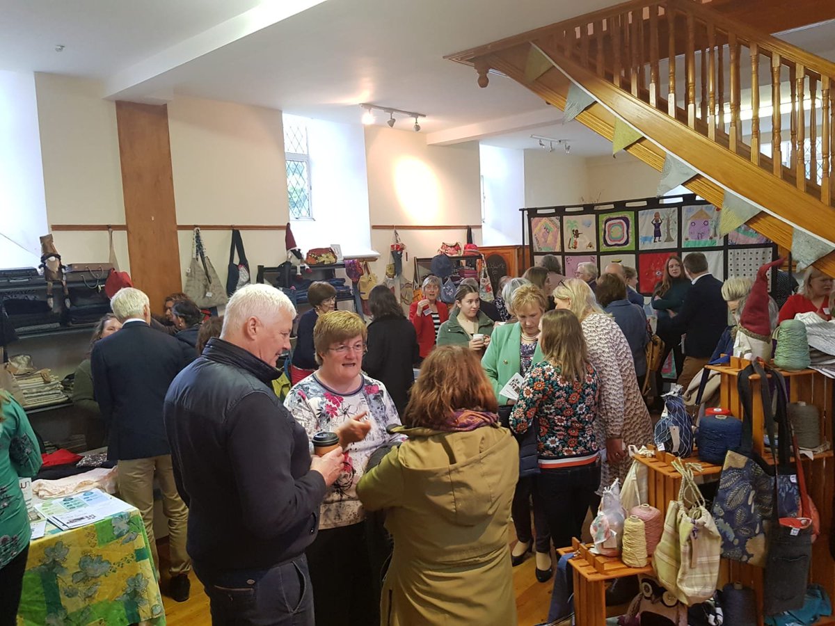 aontas's tweet photo. A new chapter for AONTAS #STARAward-winning member @WCI_Roscommon, as they hosted their CycleUP Textiles Showcase today! Our Membership Engagement Officer Barry Dolan was there to meet people and see their wonderful handcrafted items! Check out https://t.co/MixDfIbW5t for more https://t.co/98CuRLeHtJ