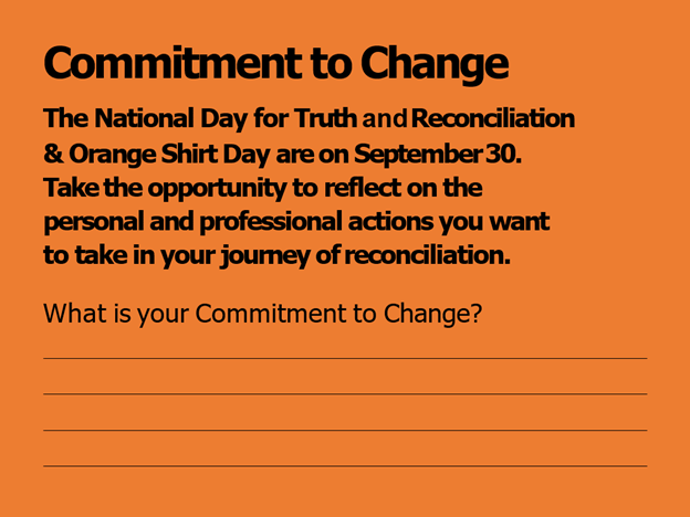SickKidsNews's tweet photo. We encourage staff and the SickKids community to reflect and share their personal commitments to #reconciliation today. Staff will be able to join learning events on Indigenous Placemaking in Health care and providing Culturally Safe Care throughout the day. #NDTR https://t.co/NpPAfJ6EoY