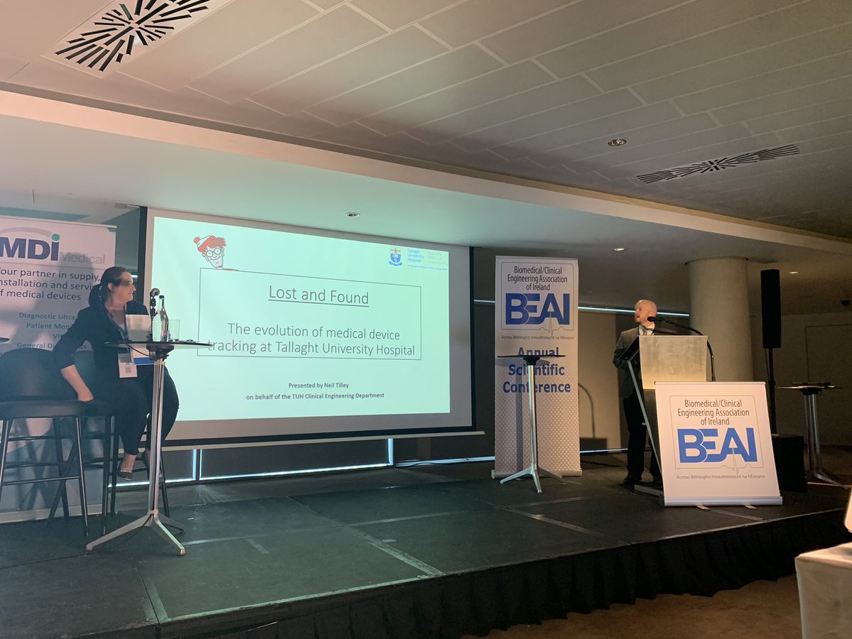 The evolution of medical device tracking. Neil Tilly presents work being done at Tallaght University Hospital. <a href="/BEAI_Irl/">BEAI</a> ASC 2022. <a href="/LeightonCurry/">Leighton Curry</a> @MeabhMeabhy <a href="/BrianMKearney/">Brian Kearney</a> <a href="/haydeneoghan/">Eoghan Hayden</a>
