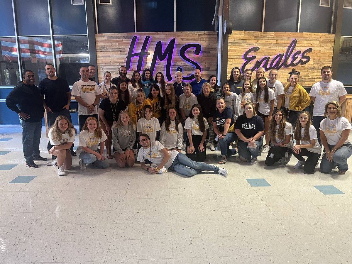 Dr_Allegri's tweet image. The crew is ready to 💃 🕺🏼 … can’t wait to show ya what this group of also g kids and staff have been working on @heritagescoop for our HoCo assembly!