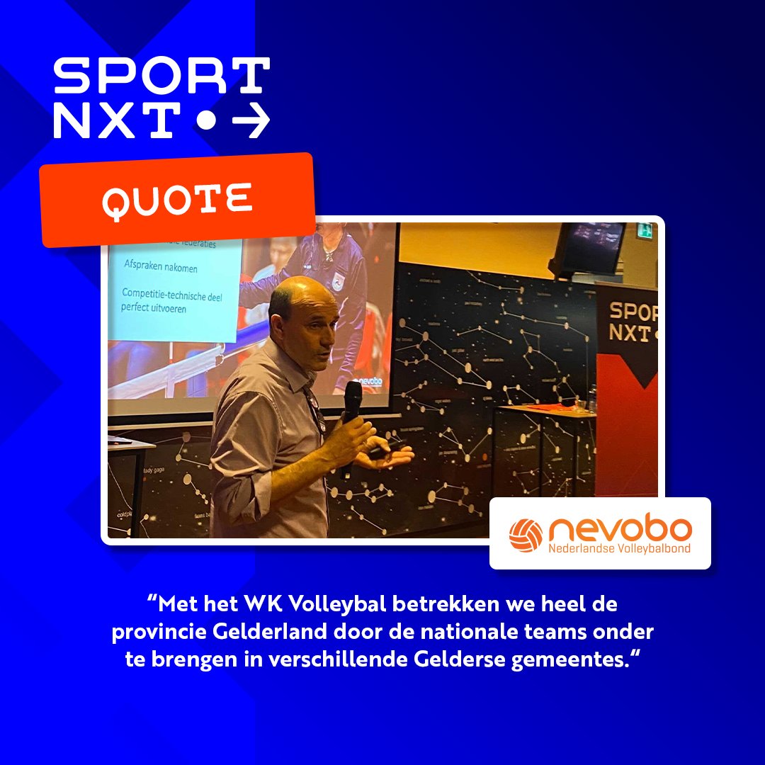 🗣️ <a href="/michel_everaert/">Michel Everaert</a> (Director of Sports Development &amp; Events <a href="/nevobo/">Nevobo</a>): "Met het WK Volleybal betrekken we heel de provincie Gelderland door de nationale teams onder te brengen in verschillende Gelderse gemeentes."