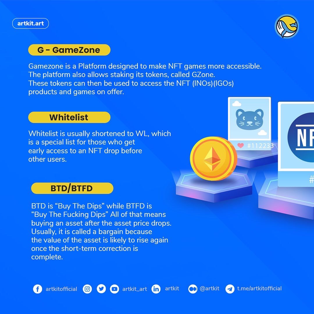Artkit_art's tweet photo. Does anyone know the terms in NFT?  let's find out! swipe swipe!

#nftterms #cryptocurrency #Airdrop #BSC #Bitcoin #USDT #ArtKit #ARTI #bitcoinnews #artkitnft #cryptonews #cryptoindonesia #nftcollection
#nftgallery
#nfts https://t.co/OQCBnB1R16