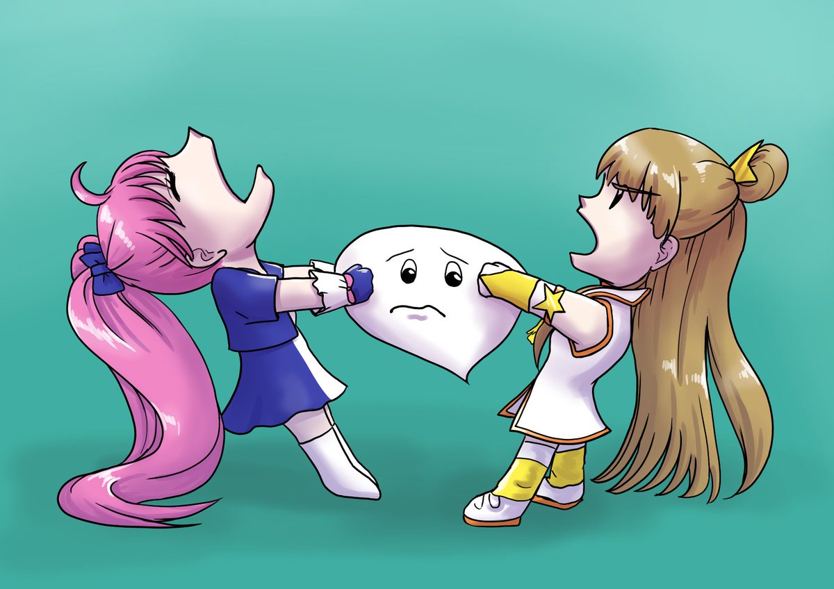 jamelin_draws's tweet photo. My drawing for the OC-Challenge of the #inkcircle in September: My magical girls fighting over a "Polti"-plushi :D
Check out other participants:
@nekoyasha_
@norileaf_art
@Feuerfuchs__
@chibi_chisai
@artbyisfet
@cleosansart
@yaku_en
#inkcircle #occhallengeinkcircle #inkzirkel https://t.co/7E0jEvyjhz