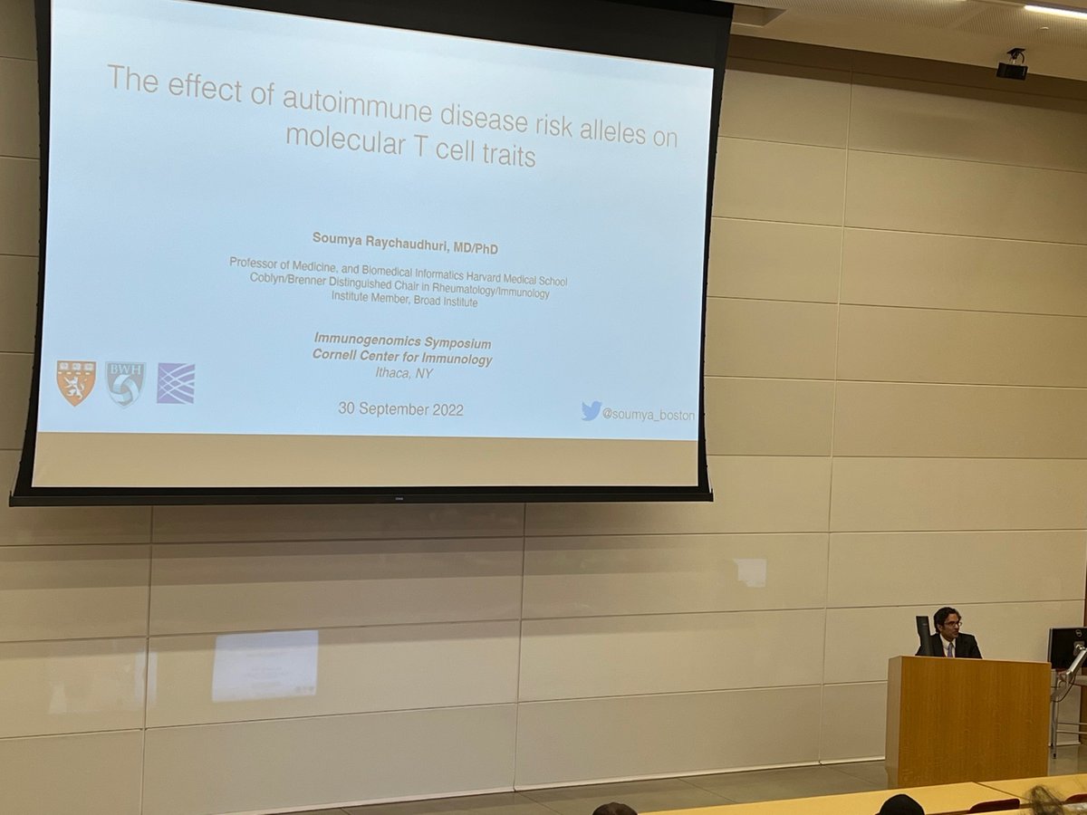 HaiyuanYu Lab (@haiyuan_yu_lab) on Twitter photo Excellent lecture by <a href="/soumya_boston/">Soumya Raychaudhuri āϏā§āĻŽā§āϝ āϰāĻžāϝāĻŧāĻā§āϧā§āϰā§</a> <a href="/Cornell/">Cornell University</a> Immunogenomics symposium. An exciting single-cell eQTL modeling approach (Nathan et al. Nature, 2022) Excellent lecture by <a href="/soumya_boston/">Soumya Raychaudhuri āϏā§āĻŽā§āϝ āϰāĻžāϝāĻŧāĻā§āϧā§āϰā§</a> <a href="/Cornell/">Cornell University</a> Immunogenomics symposium. An exciting single-cell eQTL modeling approach (Nathan et al. Nature, 2022)