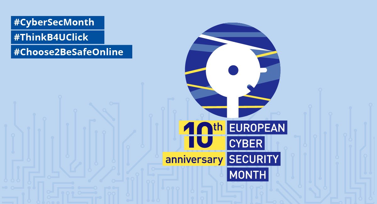Juhan Lepassaar (@le_passar) on Twitter photo October is #CyberSecMonth! The theme for 2022 is '#Choose2BeSafeOnline. Stay tuned and check <a href="/enisa_eu/">ENISA</a> for lots of ways you can keep safe from phishing & ransomware. October is #CyberSecMonth! The theme for 2022 is '#Choose2BeSafeOnline. Stay tuned and check <a href="/enisa_eu/">ENISA</a> for lots of ways you can keep safe from phishing & ransomware.