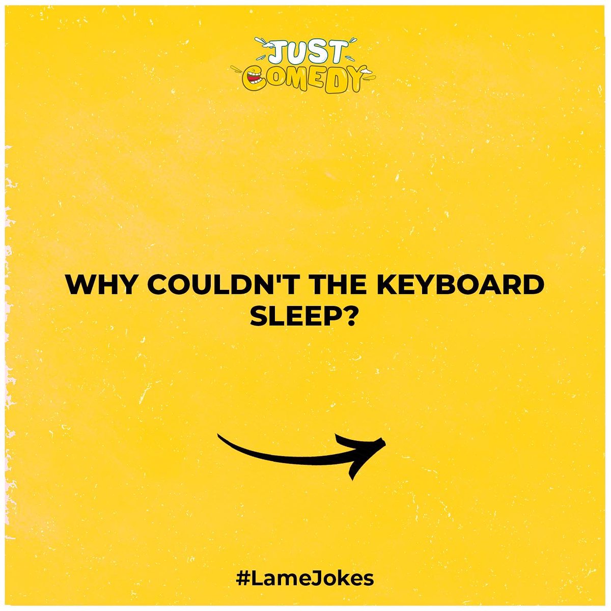 justcomedyfest's tweet photo. Poor Keyboard 🎹 
.
.
.
#lamejokes #lame #funnymemes #funnyjokes #jokes #justcomedy #comedy #laugh #lol #fun #pjs #lamé #jokes #funnyjokes #keys #keyboard #shift https://t.co/7gpnVdzXLH