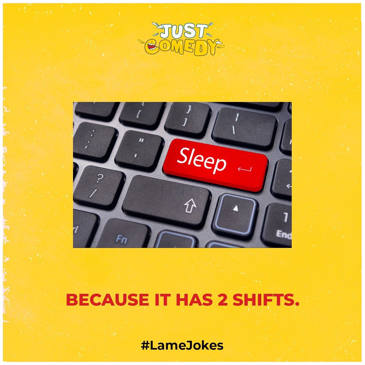 justcomedyfest's tweet photo. Poor Keyboard 🎹 
.
.
.
#lamejokes #lame #funnymemes #funnyjokes #jokes #justcomedy #comedy #laugh #lol #fun #pjs #lamé #jokes #funnyjokes #keys #keyboard #shift https://t.co/7gpnVdzXLH
