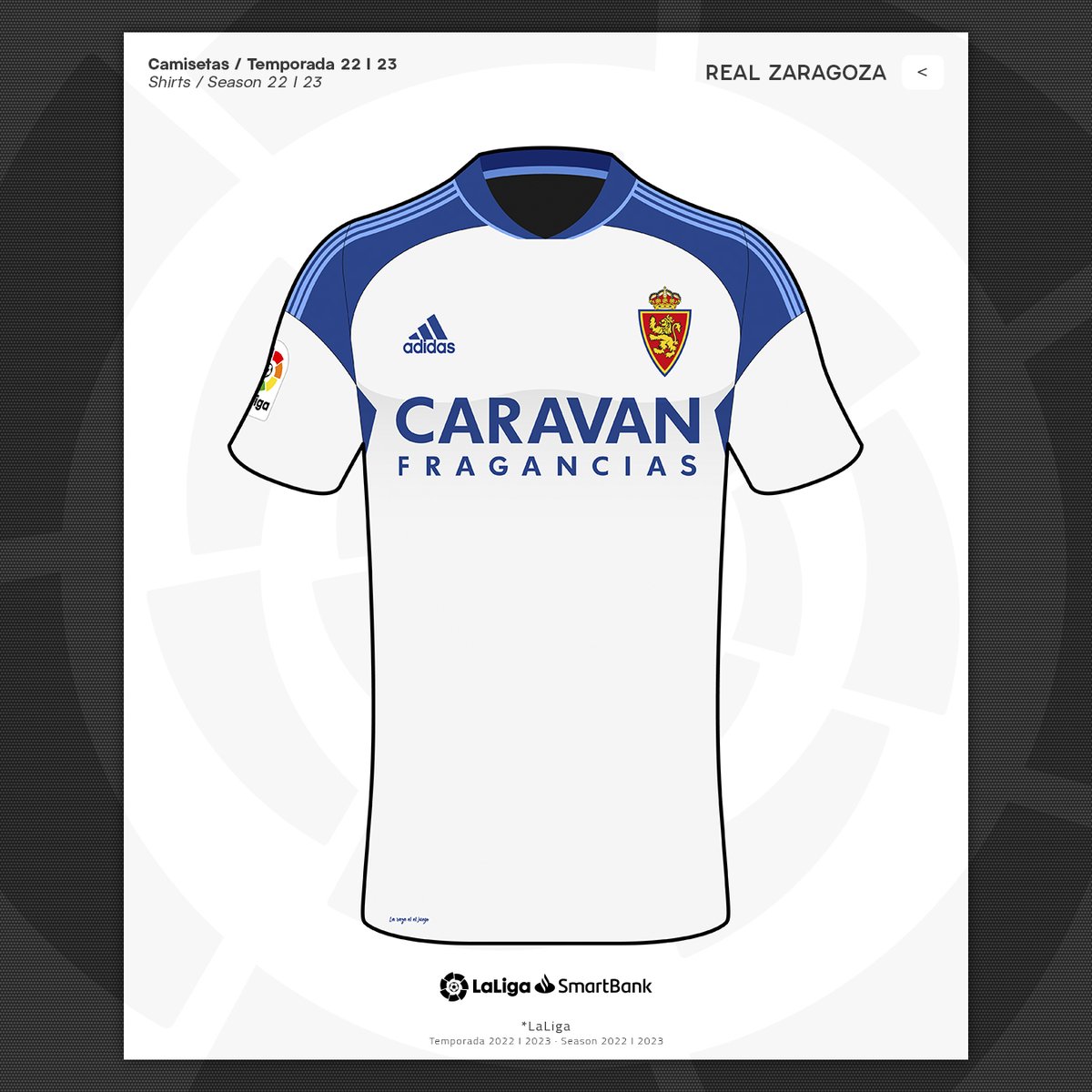 LaLiga's tweet photo. 😮 Con un total de 𝟭.𝟯𝟬𝟬 𝙫𝙤𝙩𝙤𝙨 𝙖 𝙛𝙖𝙫𝙤𝙧... 

💙🙌👕🔝🤍 ¡La del @RealZaragoza es la 𝙘𝙖𝙢𝙞𝙨𝙚𝙩𝙖 𝙥𝙧𝙚𝙛𝙚𝙧𝙞𝙙𝙖 de #LaLigaSmartBank 2022/23! 

🎉 ¡𝘌𝘯𝘩𝘰𝘳𝘢𝘣𝘶𝘦𝘯𝘢! 🎉