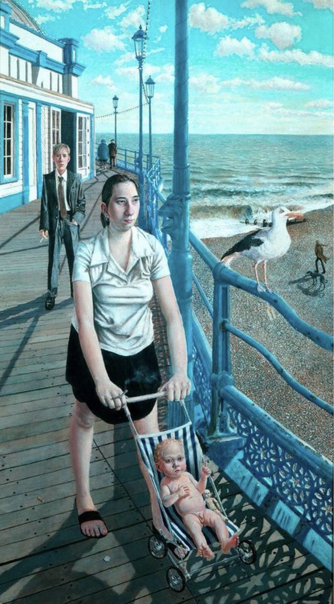 sim_barr's tweet photo. End of September …
#EastbournePier, #Oil on Oak panel, 2000 by #StuartPearsonWright
#art #artist #oilpainting #oilonoakpanel #huile #oleo #artists #contemporaryart #modernart #endofseptember #seasideart #blue #ukartist #ukart #painter #painting #künstler #kunst #peinture https://t.co/pEvnVUYuwm