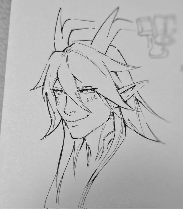 Test lineart.
My hands were shaking too much when I tried to do this line. 
