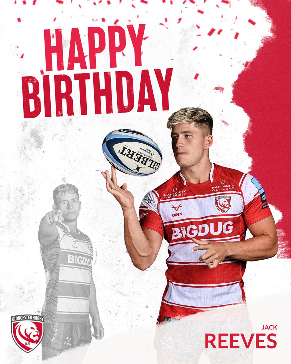 gloucesterrugby's tweet photo. Happy birthday @jackreeves05! 🎂 https://t.co/2xyUXBOk5h