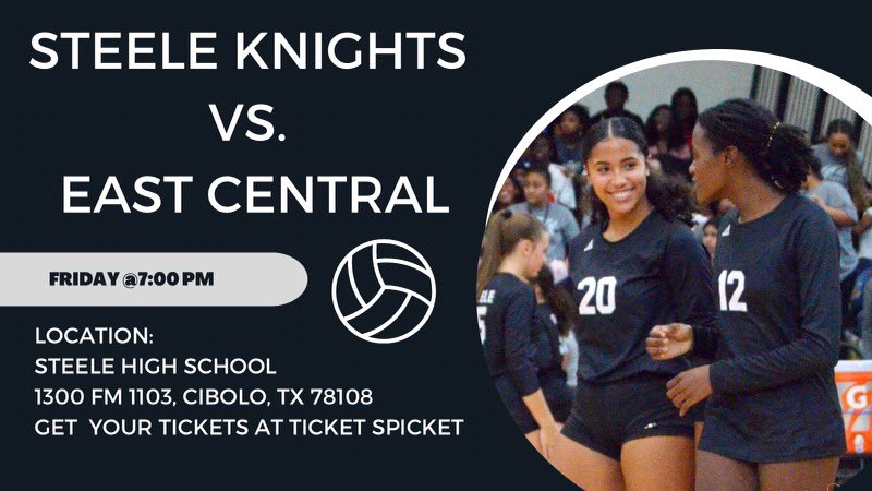 GAME DAY!!⚔️🖤                                                🎟️ bit.ly/3rkY9ZU                                     <a href="/SteeleVball/">Steele Volleyball</a>
