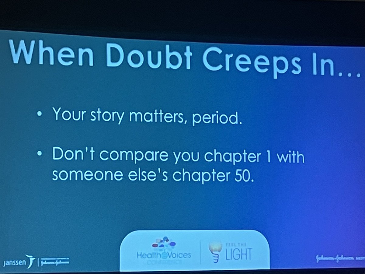 Don’t let others tell you that your story doesn’t matter because it does! #HealtheVoices22 #powerofstory