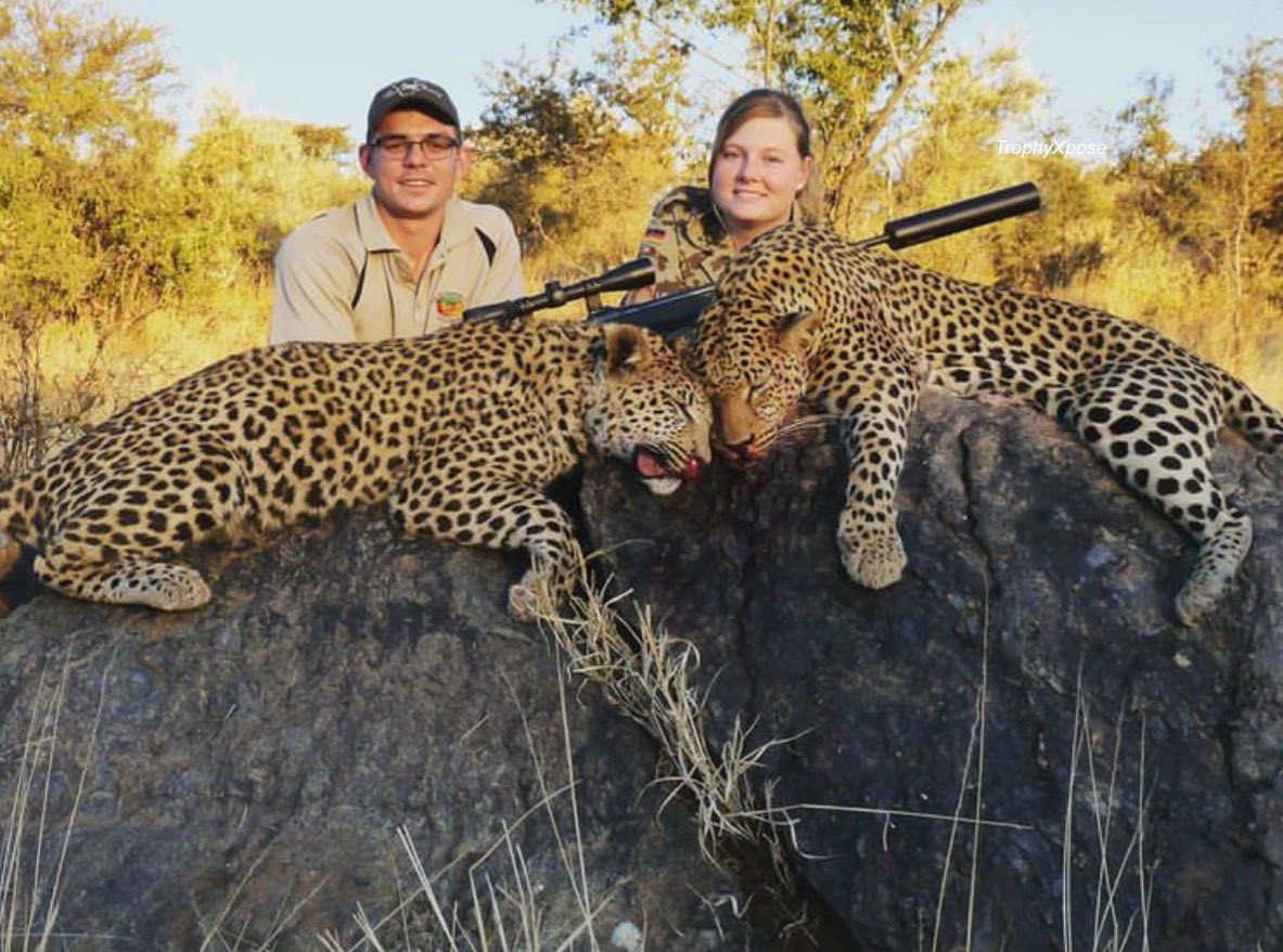 peteswildlife's tweet photo. Top story: #keeptheban @TrophyXpose: 'Namibia: Marko Sibold &amp; girlfriend Janka Mosich both work in hunting. This was his 9th ‘problem’ leopard &amp; her 1st. There are NO ‘problem’ animals, only problem people🤦🏻‍♀️
🙏🏼RT… https://t.co/fiLtTvJwPz, see more https://t.co/FsGGMxIY3S
