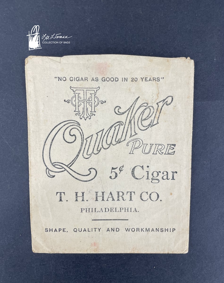 287/365: October was a big month for the T. H. Hart Company of Philadelphia, PA. They registered their Quaker Pure cigars on October 14, 1912 at 8am (how's that for specific?) and later opened a new factory at 306 New Street on October 12, 1914.