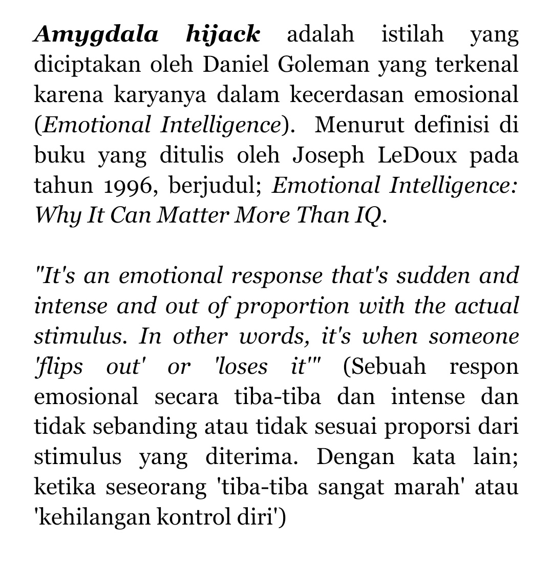 🍮 rich kid up! on Twitter "Amygdala Hijack definition. Correct me if