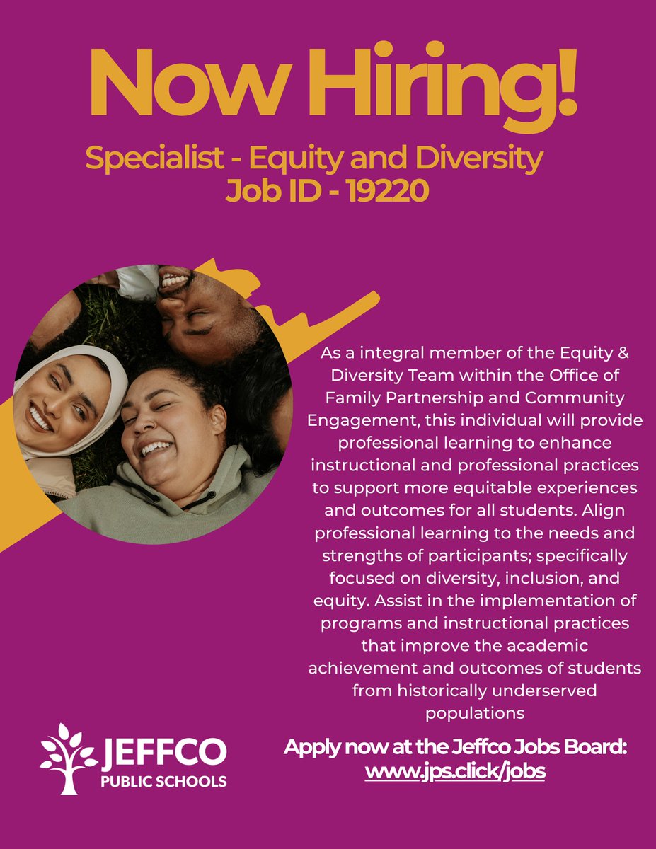 Today would be a great day to begin your new career search! Are you passionate about aligning learning to the needs of participants specifically focused on diversity, inclusion, and equity? Apply now for our Specialist - Equity and Diversity!