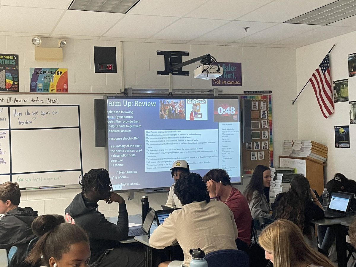DevonJacob2010's tweet photo. Ms. Bradley is using the structure RallyCoach allowing partners to coach each other on various question based on a reading. Student discourse at work here! @MiddletownHigh https://t.co/g7fFA4cPRz
