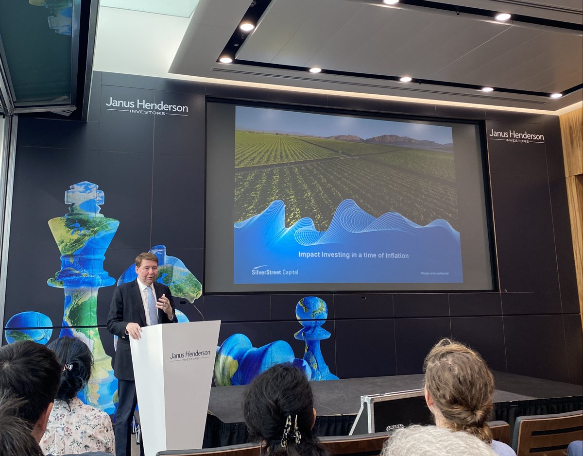 SilverStreetCap's tweet photo. Our CIO presented on Impact Investment in the Time of Inflation at @theGIIN event yesterday. It's clear that understanding how returns from real assets (in this case #AfricanAgriculture) can be positively correlated to #inflation, is high on everyone's agenda  #impactinvesting https://t.co/MBmUtV378H