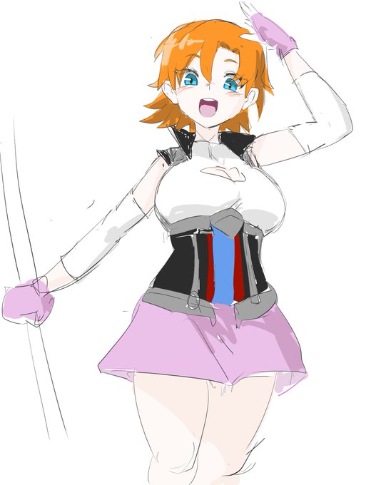 #RWBYin60min(22時半から)+10min線画仕上げてたら間に合わないからラフの線にそのまま色乗せる試みしたけど結局間に合わなかった 