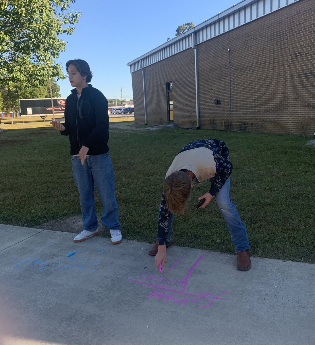 myhenley's tweet photo. Reviewing T-accounts in Accounting I with sidewalk chalk this morning. @CCCHSRaiders https://t.co/MqSlueV0sB