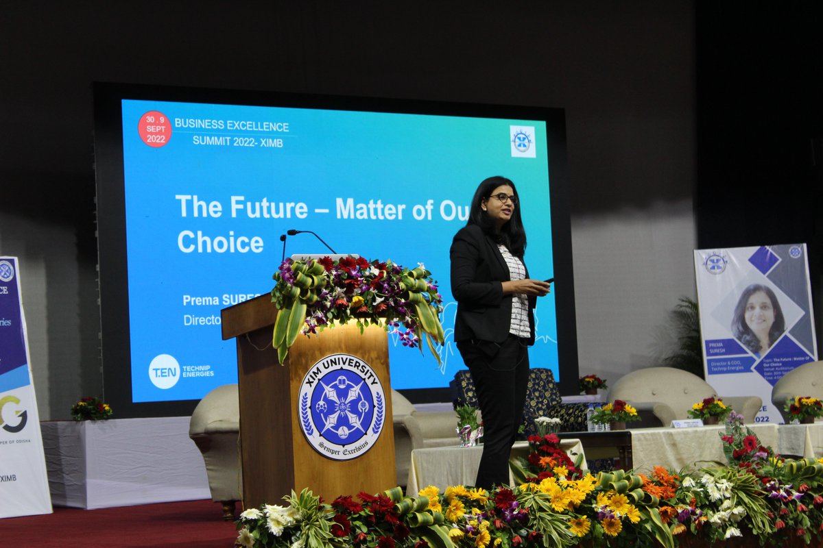 ximb_official's tweet photo. XIM, Bhubaneswar was privileged to host Miss Prema Suresh, Director and COO of Technip Energies as an esteemed speaker for BES 2022. She shared her valuable insights on the topic - “The Future - Matter of our Choice”.
#XIM #BES2022 #35YearsofXIM https://t.co/UKflhj0lYx