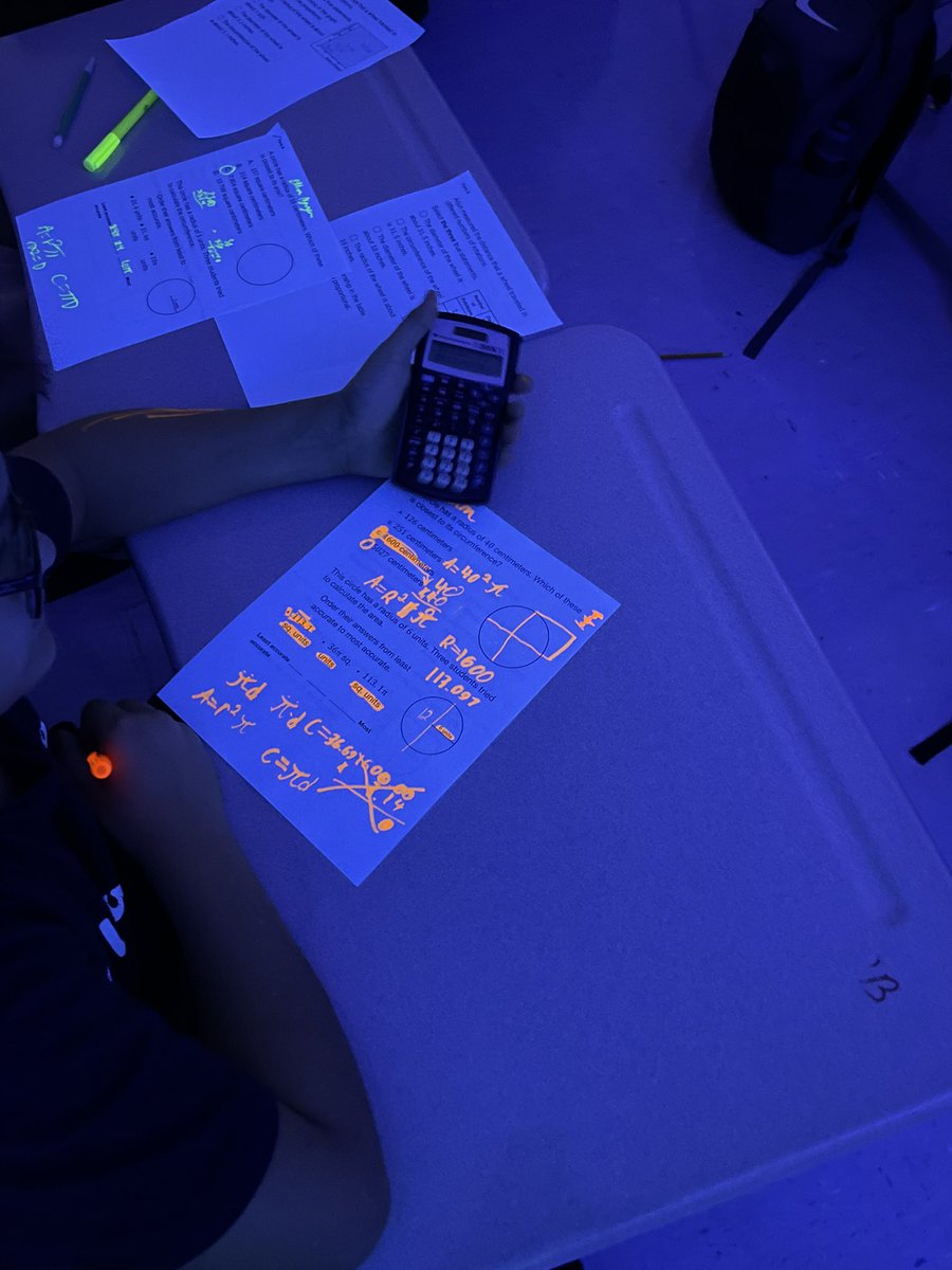 MrsTravisMath's tweet image. Accelerated Math Review by black light!  @DrakesCreekMS #glowmath