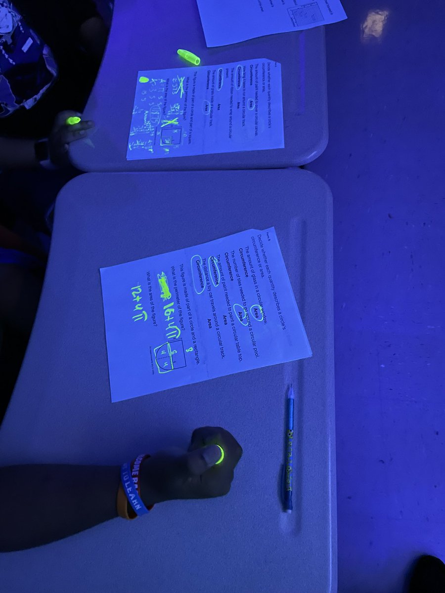 MrsTravisMath's tweet image. Accelerated Math Review by black light!  @DrakesCreekMS #glowmath