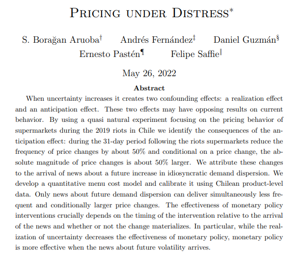 ClevFedResearch's tweet photo. Session 3 of the #InflationConference is wrapping up with University of Maryland’s Boragan Aruoba discussing “Pricing under Distress.”
Join: https://t.co/uD28le9RHc https://t.co/cPCve9iN3l