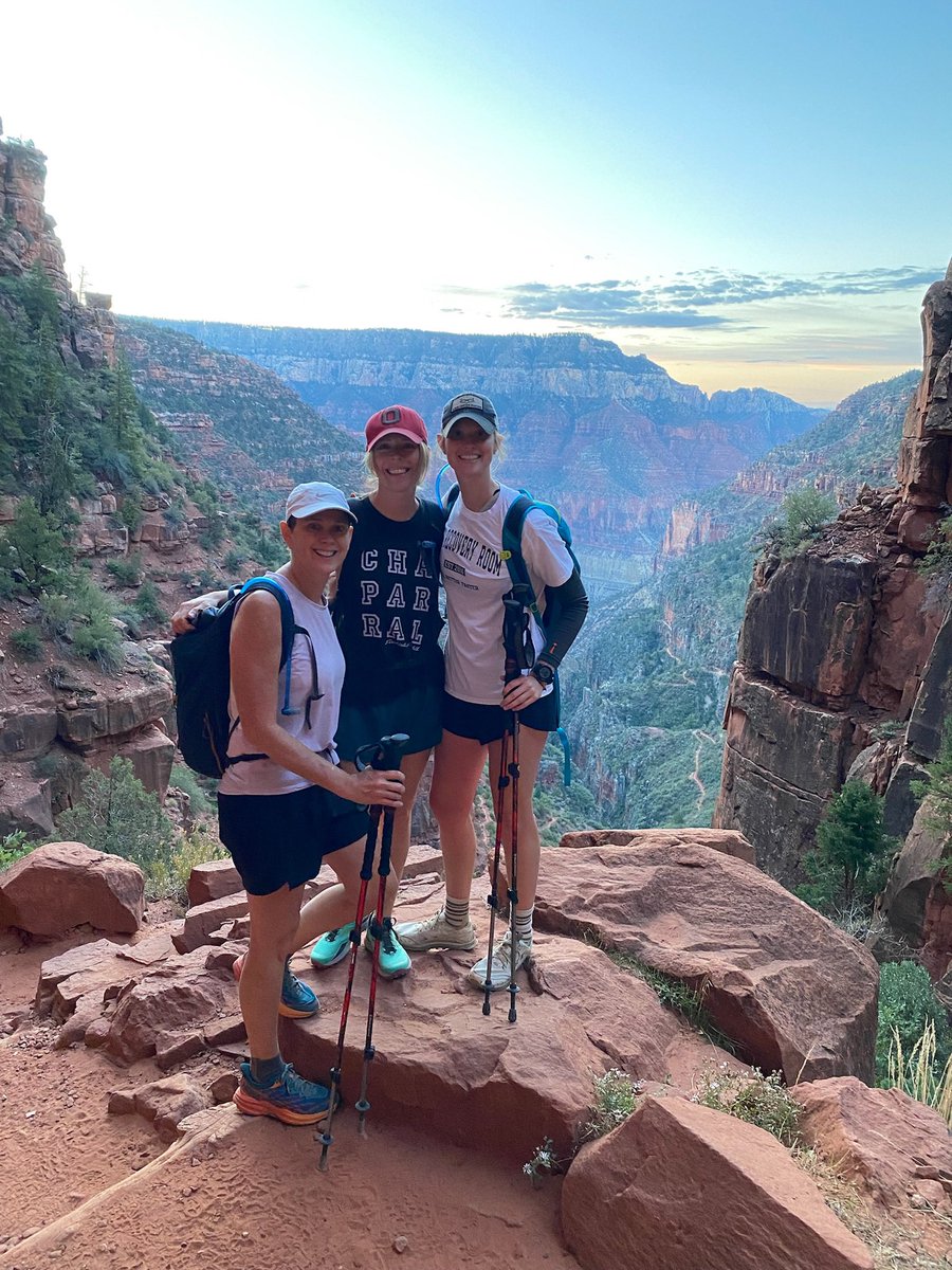 GracieHeld's tweet photo. hiked rim to rim of the Grand Canyon yesterday with my mom and aunt. 

25 miles of FUN. https://t.co/XdOKmN59A8