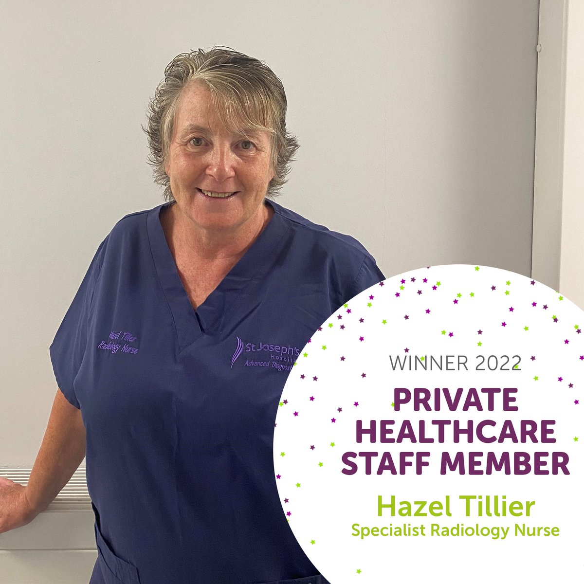 We are overjoyed to announce the winner of the Private Healthcare Staff Member of the Year as our very own Hazel Tiller!

Stuart Hammond, CEO:
'Hazel is an asset to our nursing team and this award is well-deserved. Well done Hazel and thank you for everything you do.

#Healthcare