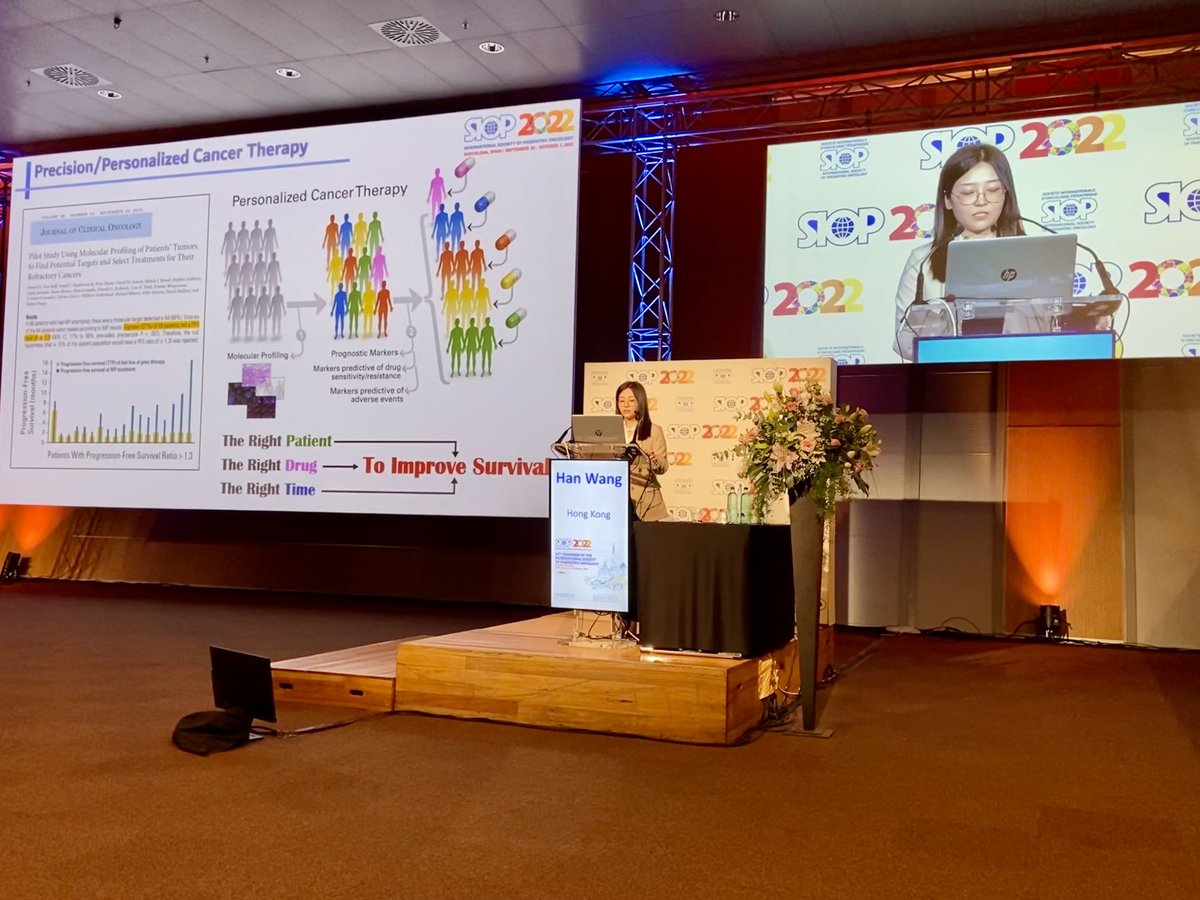 It’s a pleasure to perform my final task as SIOP president to introduce this year’s Odile Schweisguth prize winner - Dr Han Wang, Chinese University Hong Kong, for her work on integrative drug and genomic profiling to inform therapeutic avenues for paediatric AML #SIOP2022