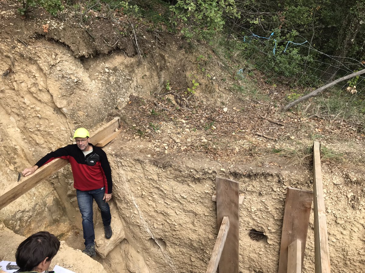 pboncio's tweet photo. #PATA2022 is going to end with a very nice field trip to the fault of the 2019 Le Teil Eq… with exciting discussion on NvsR fault. Thanks Jef and @Stef_EQ_Geology! https://t.co/pnjWOZAScE