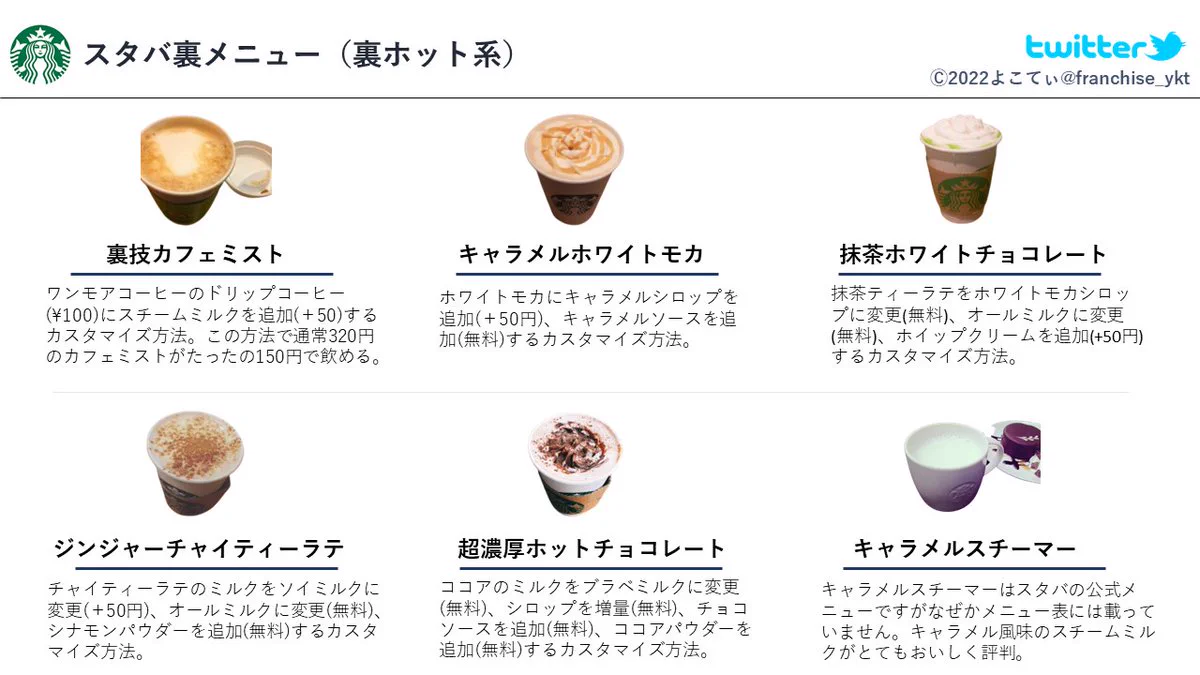 勉強や読書の秋にオススメ♪スタバの裏メニュー教えます！