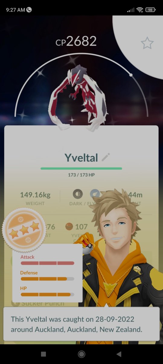 rocksourav89's tweet photo. Wow 😣 😣😲 
Great Shiny legendary ❣️
I love Yveltal 🥺🥺🥺
#ShinyPokemon #ShinyCheck 
#ShinyYveltal #PokemonGOraid 
#PokemonGO https://t.co/4wDDP5IHpk