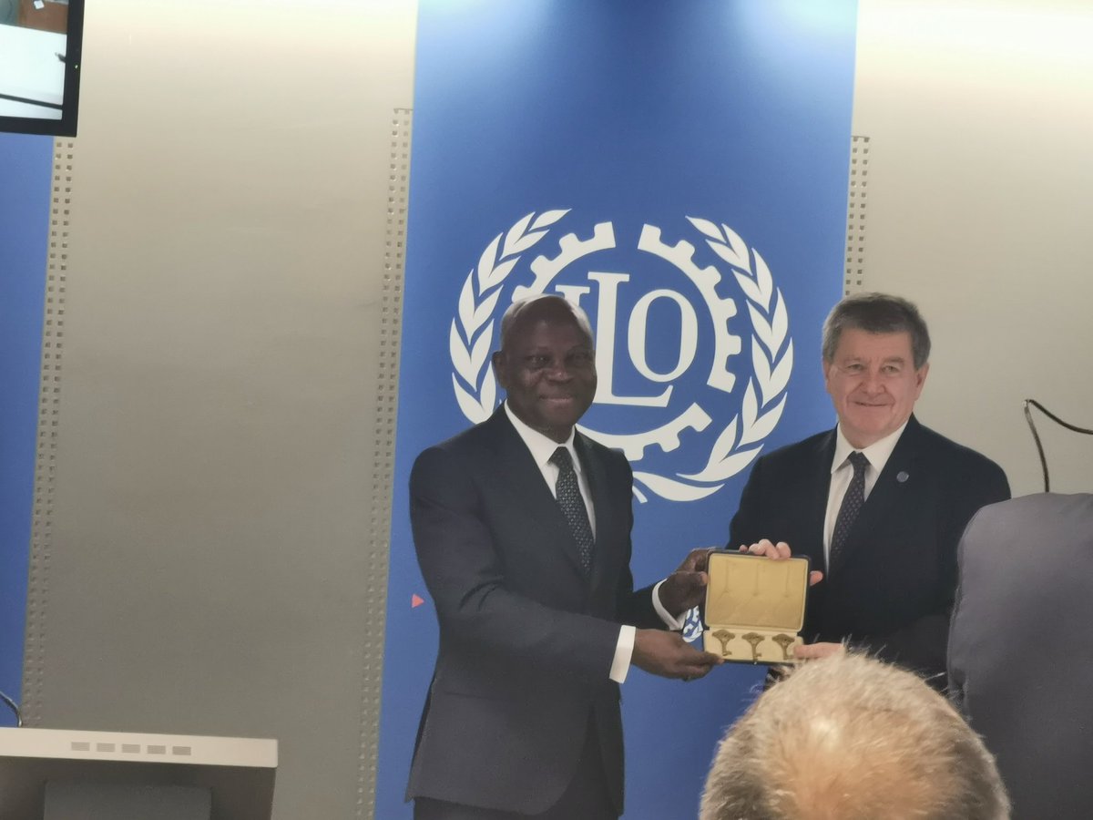 ...was privilege to witness the change of leadership at the ILO...an African now leading the century age Organization. Congratulations!!!