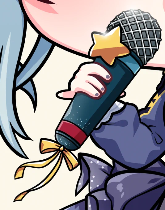 【宣伝】星乃るるさん( )の新衣装SD描かせて頂きました!先ほど配信でも紹介して頂きました!とても可愛らしい衣装を描くの楽しかったです!マイク持ってる差分も楽しく描かせて頂きました!るるさん2周年おめでとうございます!#ほしのびん#那菜風仕事 