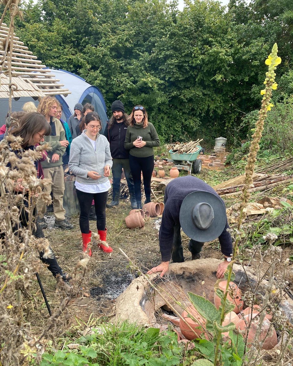 UCLarchaeology's tweet photo. The amazing kiln built by @alicedowsett of @archaeologysoutheast &amp; members of the @ucl IOA team with money from the Deans fund #ATech22 #Archaeotech22 https://t.co/rOuw2Rbesa