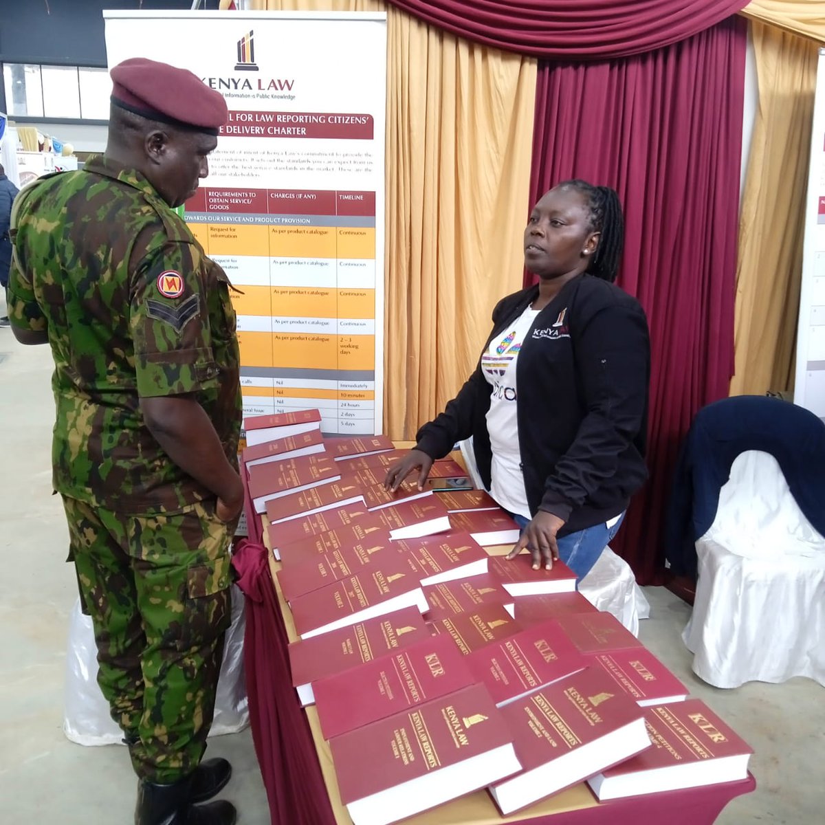 MyKenyaLaw's tweet photo. The public is always eager to gain more knowledge.  Students and our Men in uniform, too, are not left behind.  We are always delighted to engage.
@AgriSocietyOfKe #TukutaneNairobiShow https://t.co/TAdqwV8bjH