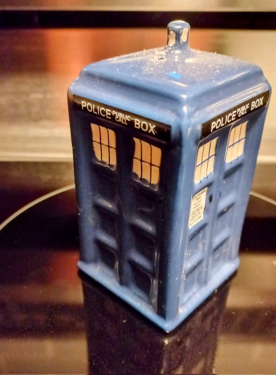 This is the best salt shaker ever. I emptied a 50lb bag of salt into it the first day I got it, haven't had to fill it since. 
#DoctorWho