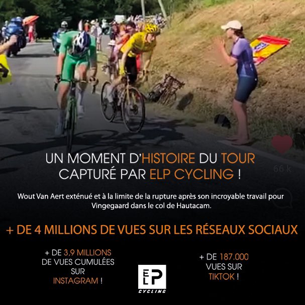 ELP_Cycling's tweet photo. L’une des vidéos les plus populaires sur les réseaux sociaux lors du @letourdefrance 2022 par ELP Cycling ! 🔥
Vous l’aviez vu ?👀 https://t.co/qMrMD2cKJ1