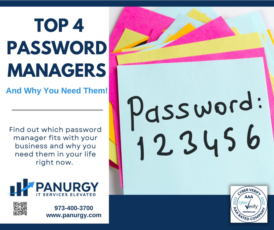 Panurgy2's tweet photo. These 4 password managers are some of the most popular. Find out which one fits with your business and why you need them in your life right now! https://t.co/KvMEdnMK8r

#itbusiness #managedservices #msp #itservices
#cybersecurity #dataprotection https://t.co/mHYGyKlnnX