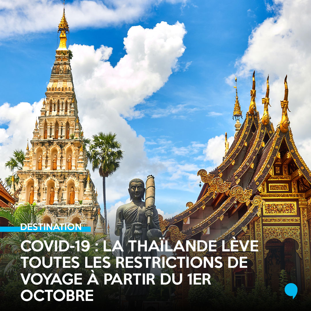 Les voyageurs ne seront plus tenus de présenter une preuve de vaccination ou le résultat d’un test de dépistage au Covid-19 en Thaïlande 🇹🇭
Plus d'informations 👉 lechotouristique.com/article/covid-…