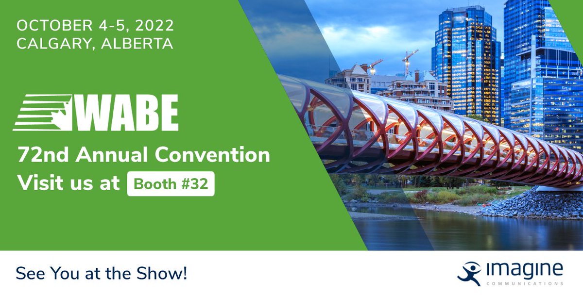 Join us at @WABE_Convention 🇨🇦 next week, and learn how our latest solutions can help you on your next big idea.

Pre-registration ends today❗ 
myimagine.tech/3y4l1R1 

#WABE2022